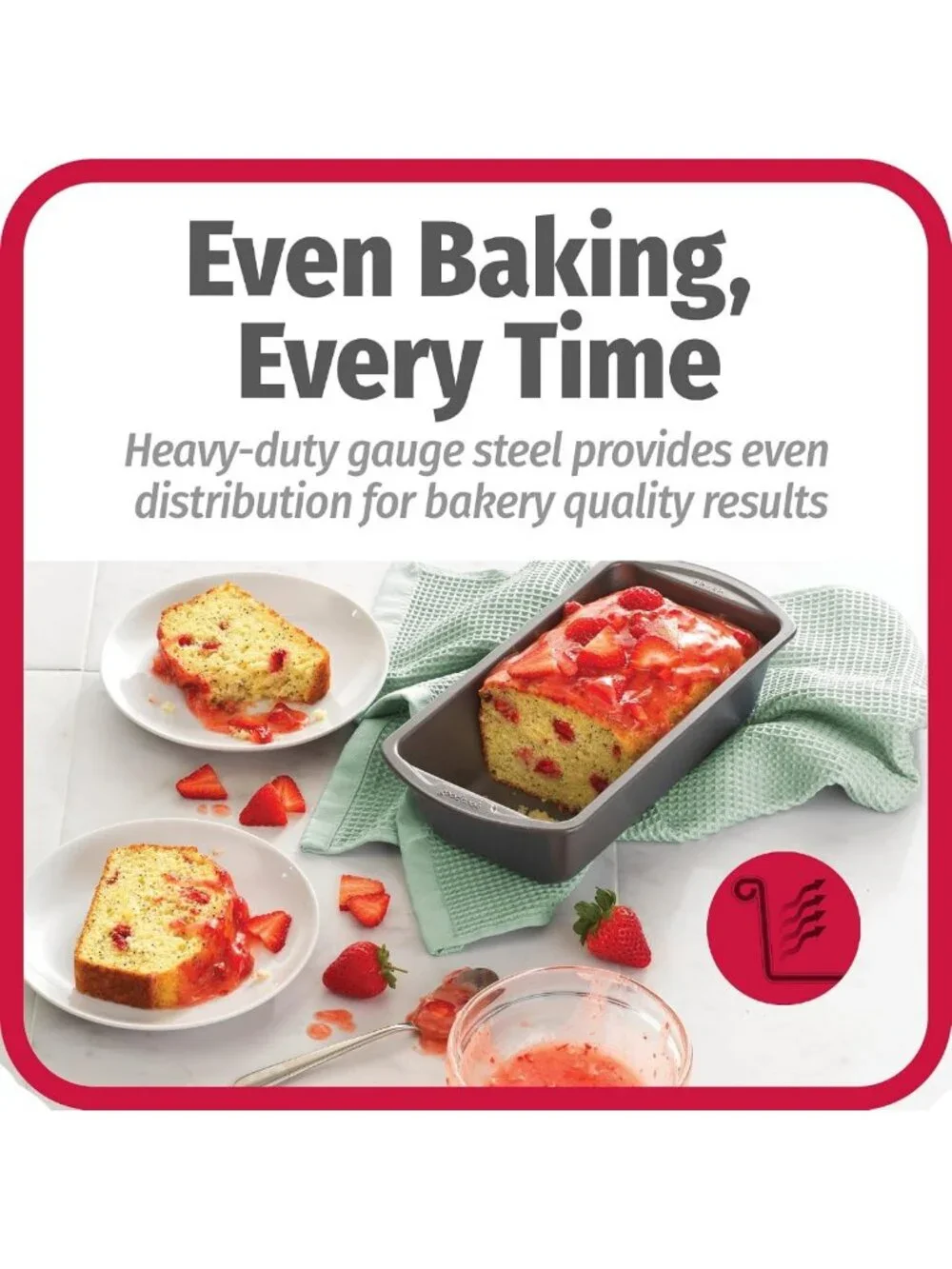 Heavy-Duty Nonstick Loaf Pans Set of 2 - 8x4 Inch Bakeware for Meatloaf, Breads